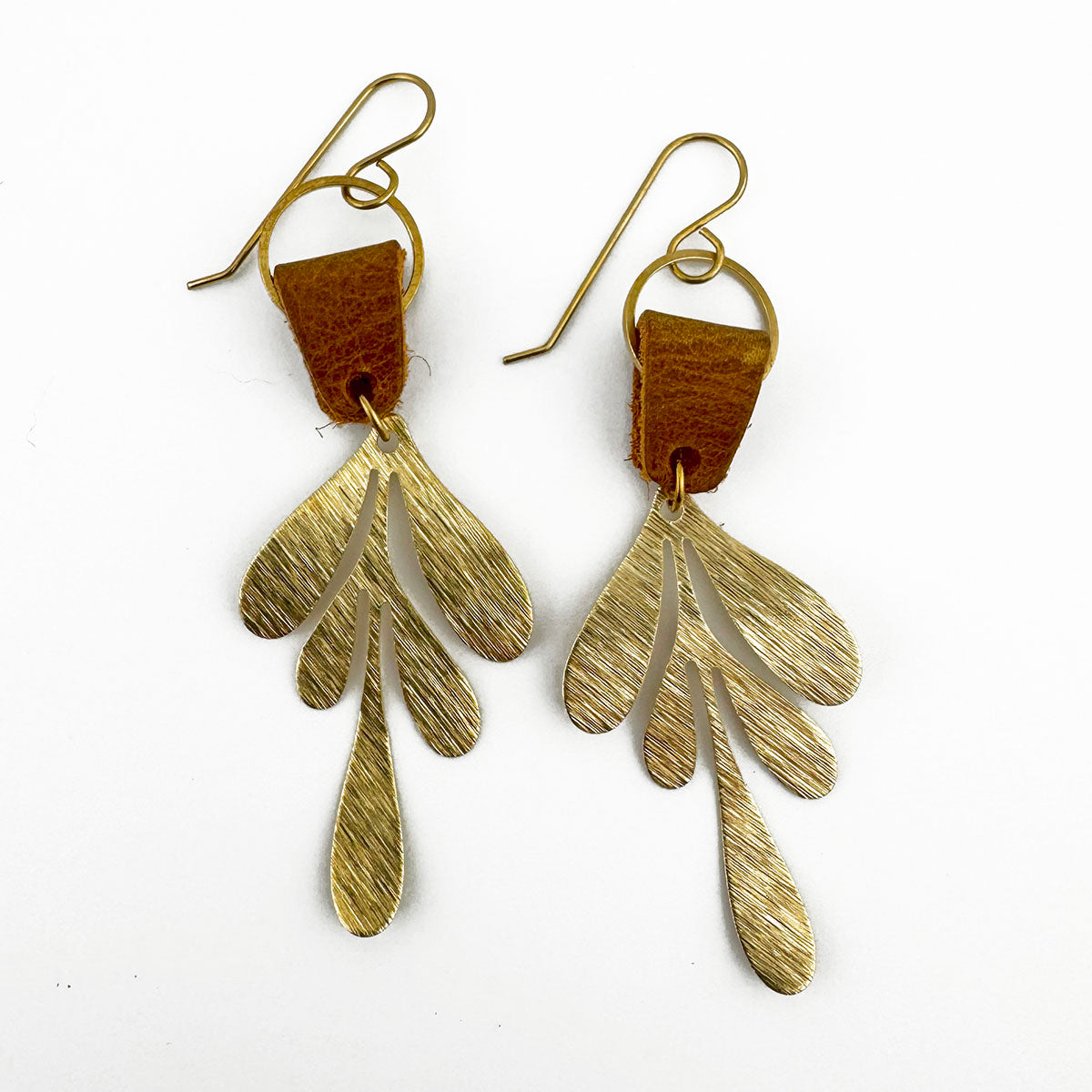Leather Leaf 3” Earrings