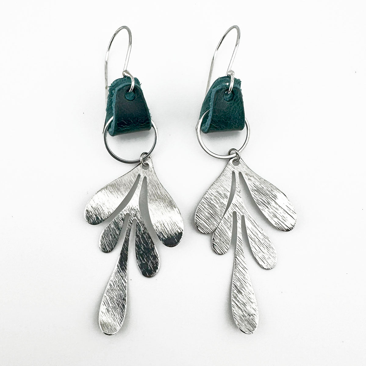 Leather Leaf 3” Earrings