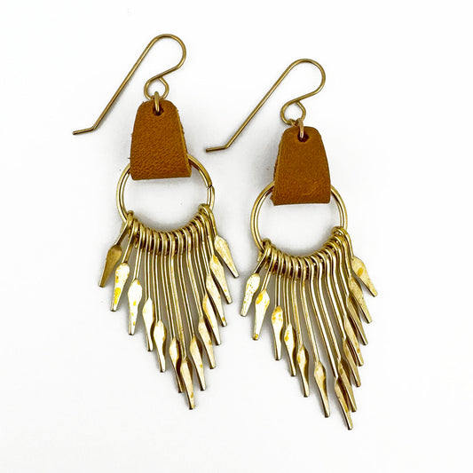 Leather & Fringe Earrings