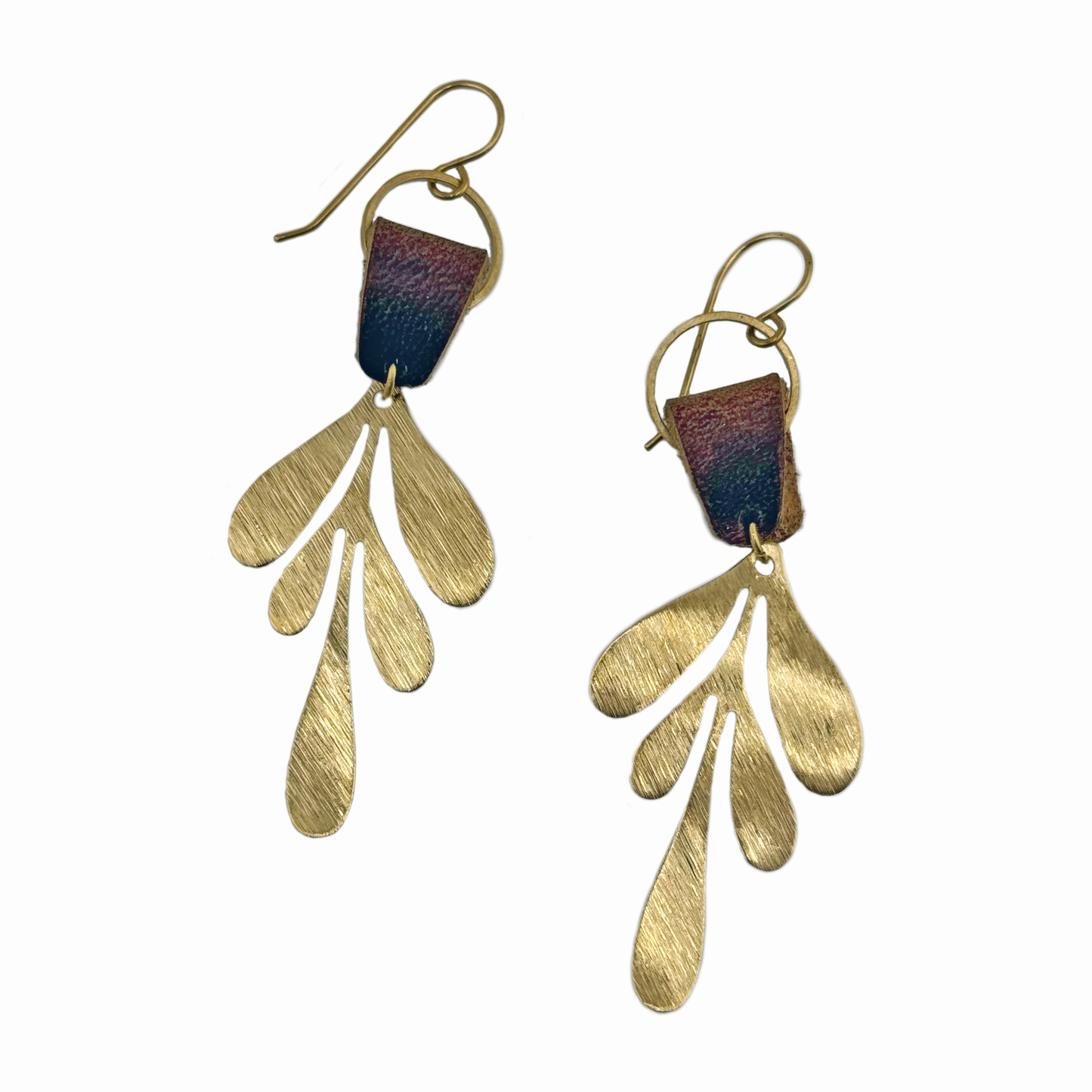 Leather Leaf 3” Earrings