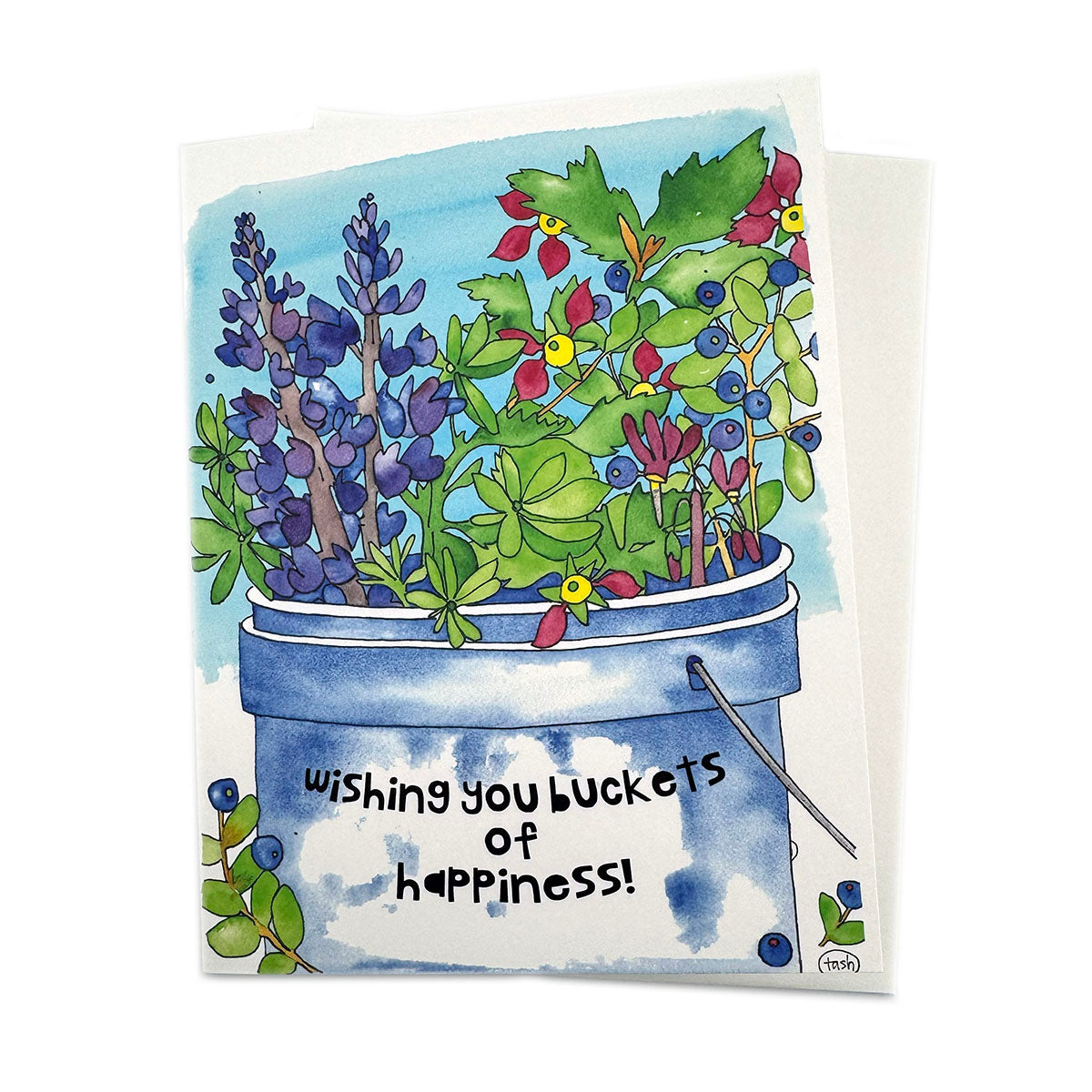 'Buckets of Happiness' card
