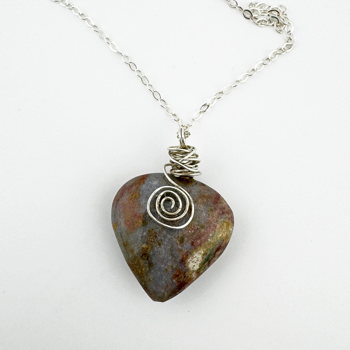 Polygram Jasper Heart necklace