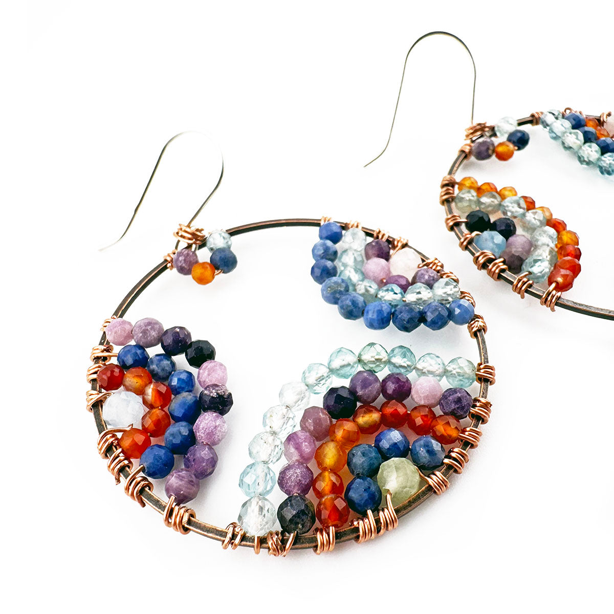 Sparkle Party Copper Hoop earrings