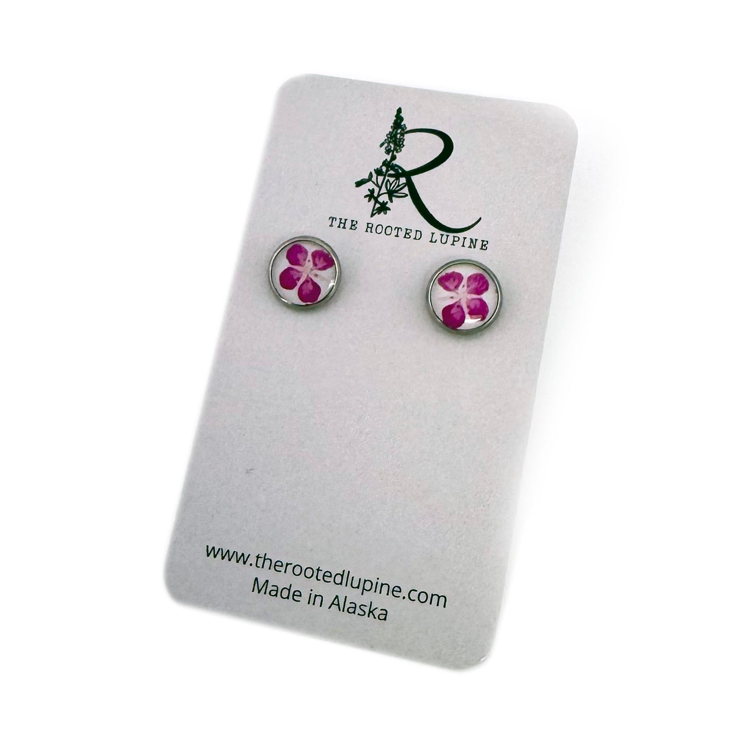 Fireweed stud earrings