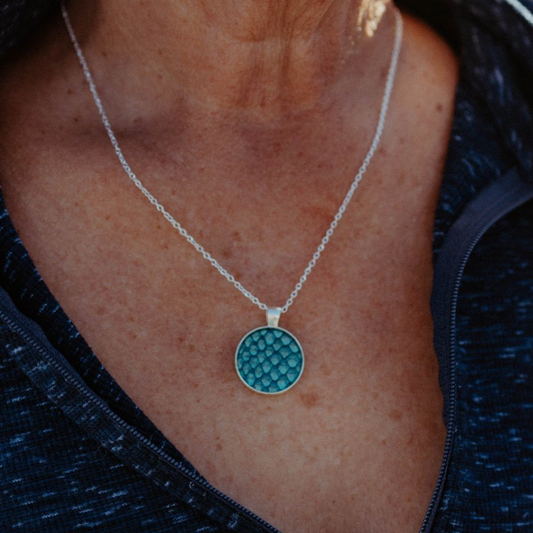 Salmon Skin Pendant Necklace