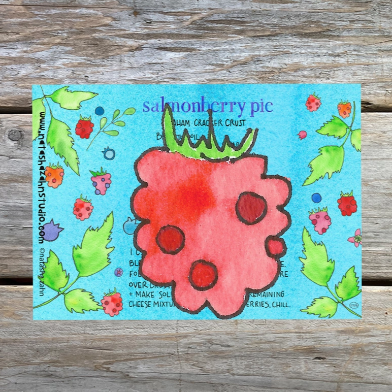 Salmonberry Pie Recipe card