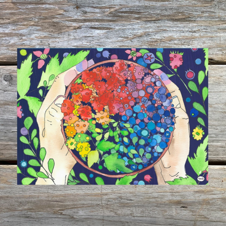 Salmonberry Pie Recipe card