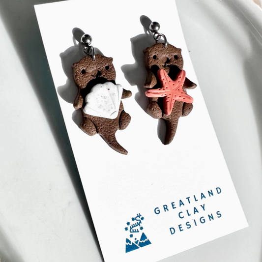 Clay Sea Otter dangles