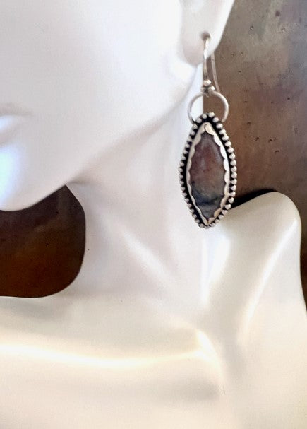 Dendrite Opal and Sterling Silver Earrings