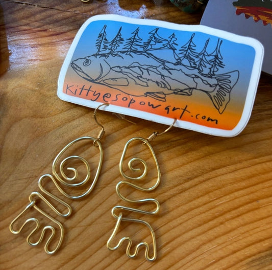 Wire Fish earrings