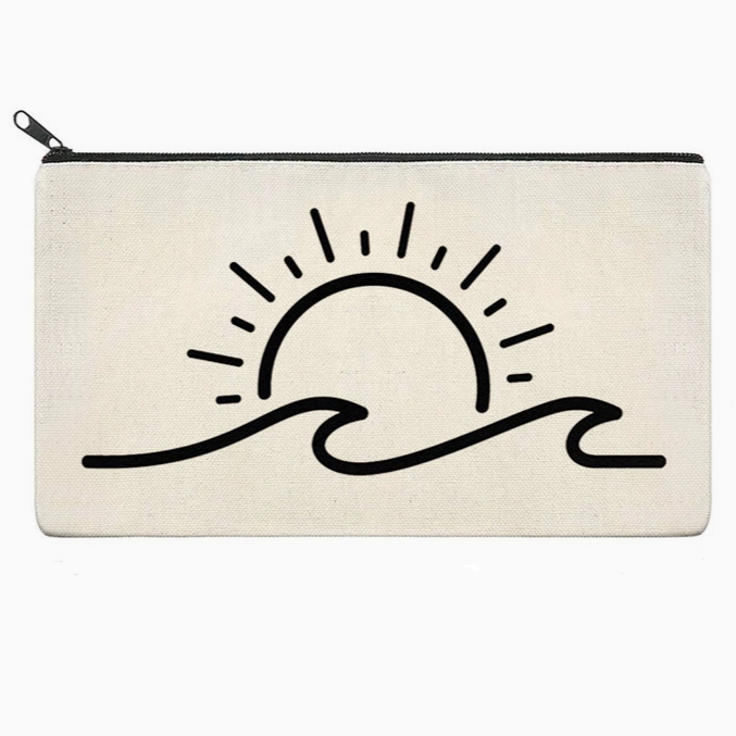 Sunny Canvas Zipper Bag