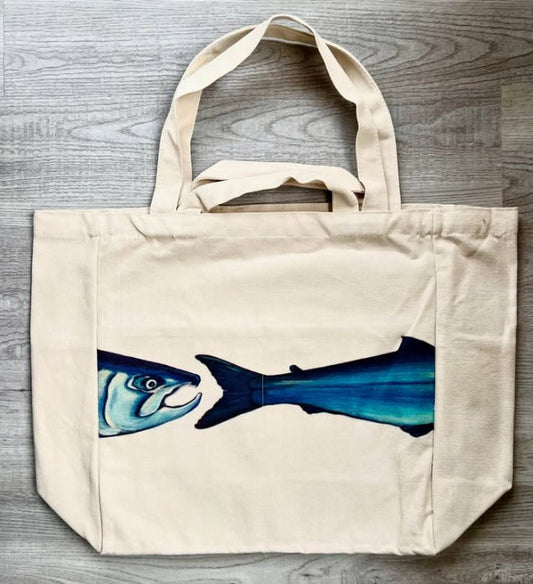 Silver Salmon Super Tote