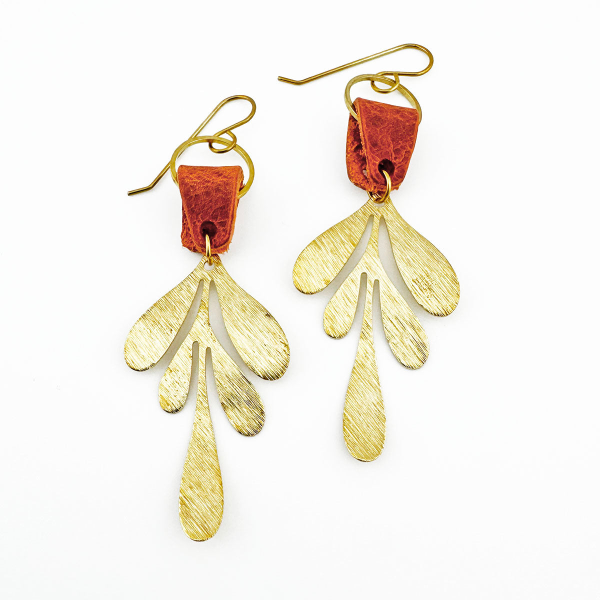Leather Leaf 3” Earrings