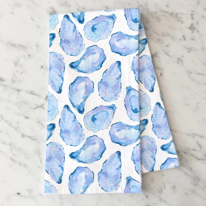 Watercolor Oyster towel