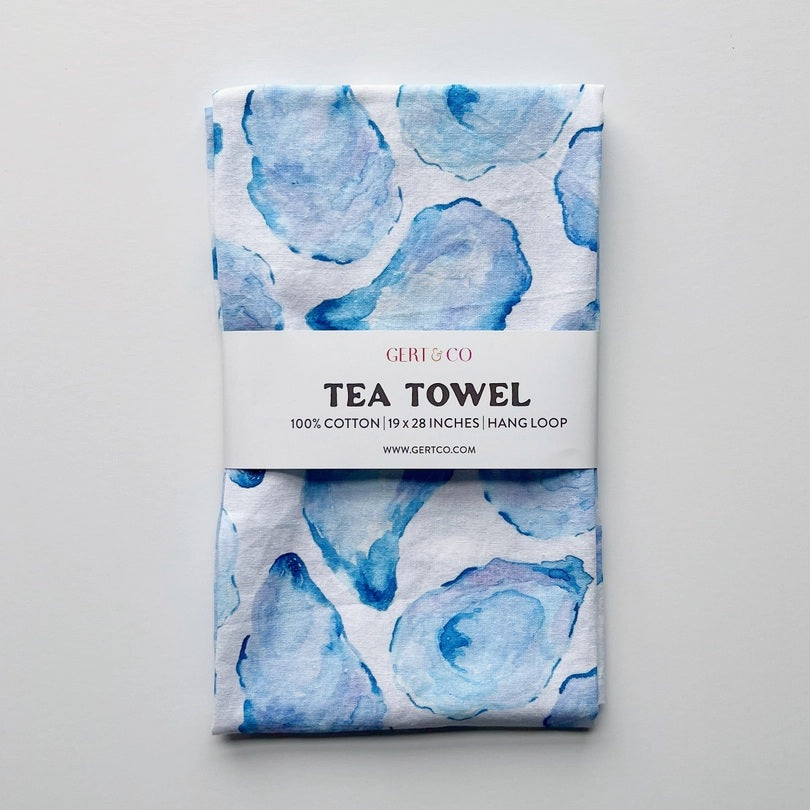 Watercolor Oyster towel