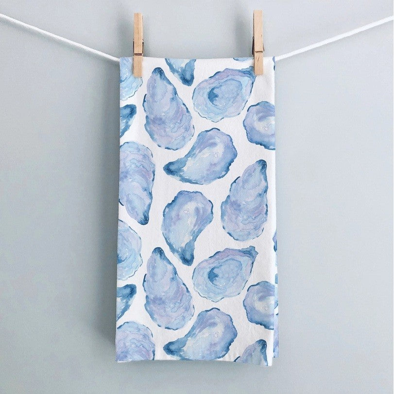 Watercolor Oyster towel