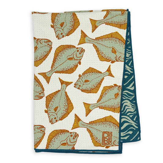 Retro Halibut towel