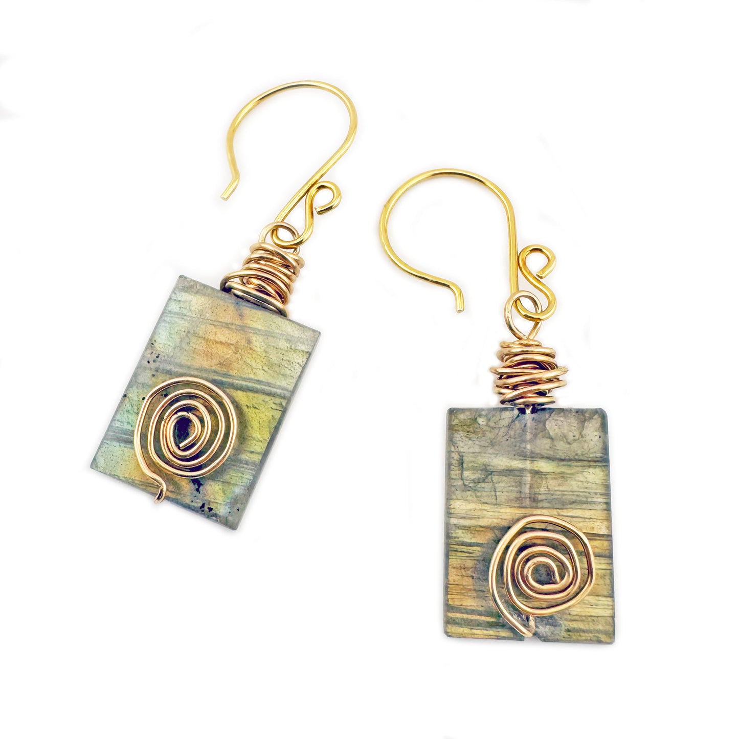 Gold Vermeil & Labradorite earrings