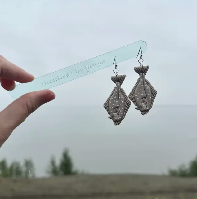 Halibut Clay Dangle Earrings