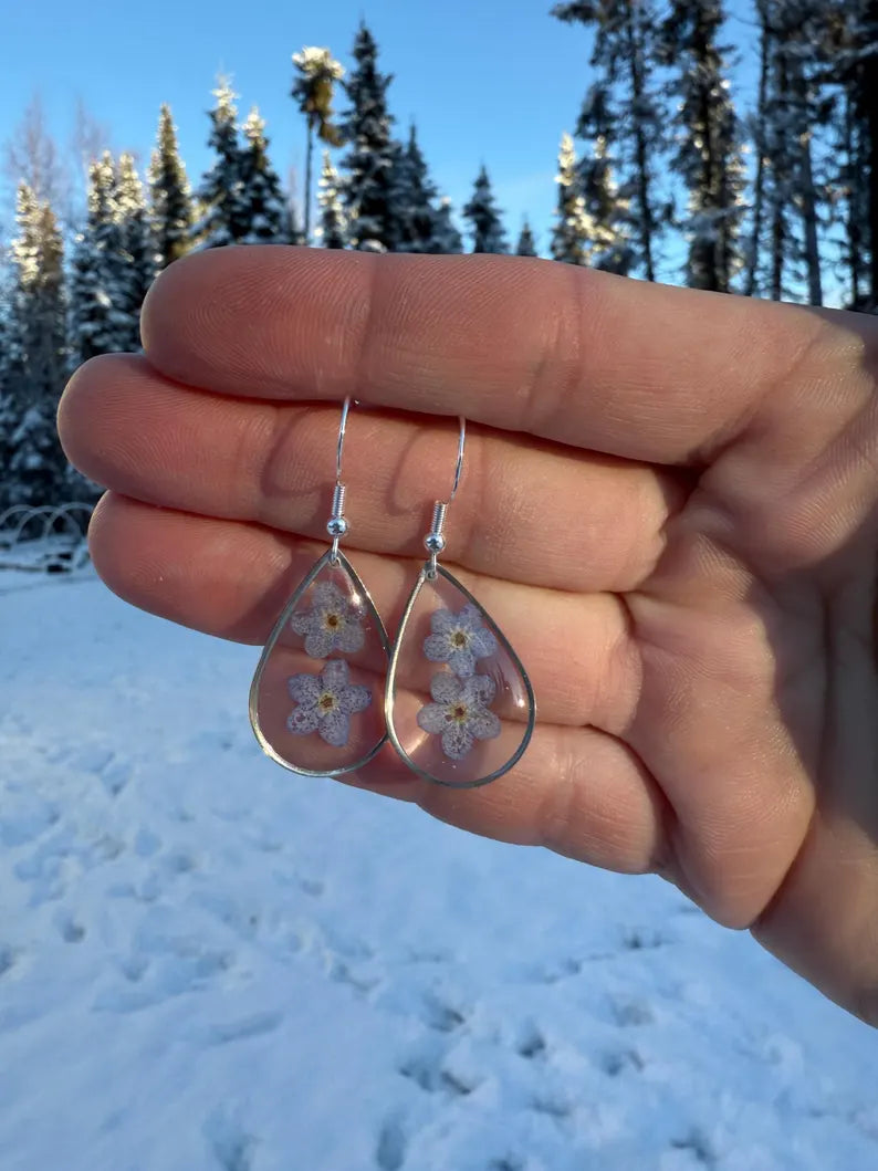 Forget-Me-Not Teardrop earrings