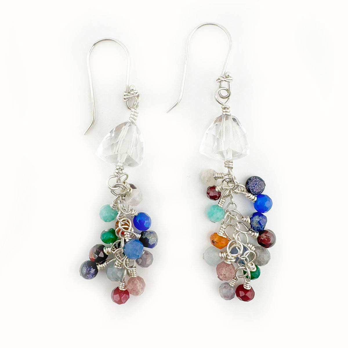 White Quartz Jellyfish Earrings
