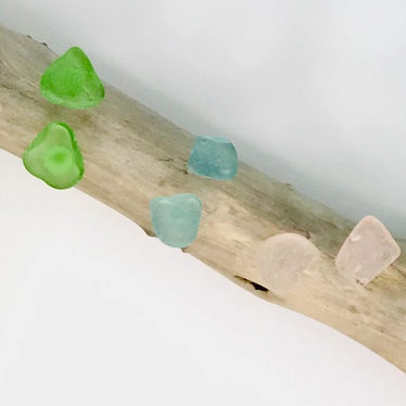 Sea Glass Stud Earrings