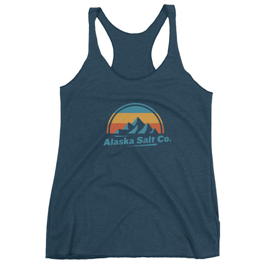 Retro Mountain Racerback Tank (dark)