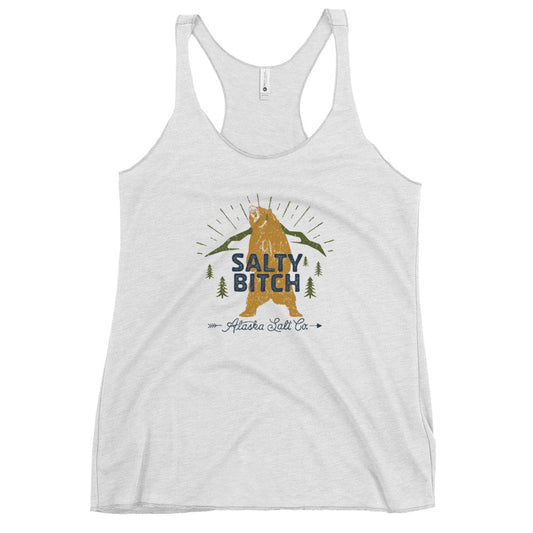 Salty Bitch Bear Racerback Tank