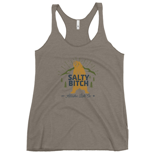 Salty Bitch Bear Racerback Tank